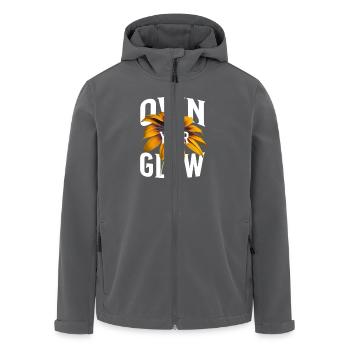 Own Your Glow – Fleur et déclaration - Veste softshell homme en polyester recyclé Stanley/Stella - charbon - Devant - AI Model Male 185 light (185cm)