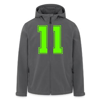 11 - Veste softshell homme en polyester recyclé Stanley/Stella - noir - Devant - AI Model Male 185 light (185cm)