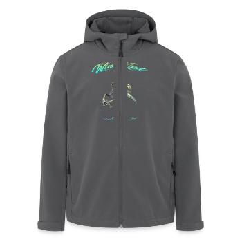 Kitesurfer Palme - Recycelte Männer Softshell-Jacke von Stanley/Stella - Anthrazit - Vorne - AI Model Male 185 light (185cm)