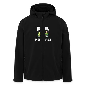 No Pain No Guac - Recycelte Männer Softshell-Jacke von Stanley/Stella - Schwarz - Vorne - AI Model Male 185 light (185cm)