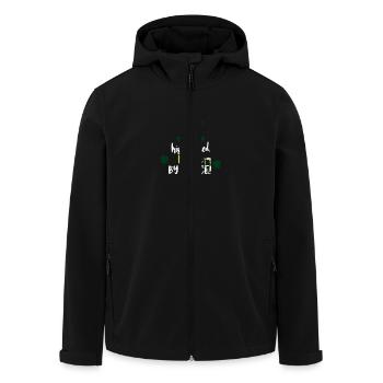 Keltischer Charme: Trinken mit Stolz - Recycelte Männer Softshell-Jacke von Stanley/Stella - Schwarz - Vorne - AI Model Male 185 light (185cm)