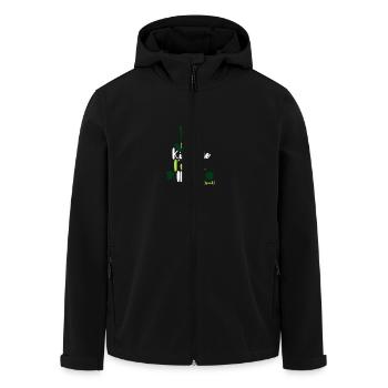 Kiss Me, I'm Irish (or Drunk) - Men’s Recycled Softshell Jacket by Stanley/Stella - black - Front - AI Model Male 185 light (185cm)