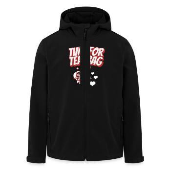 C’est l’heure du sachet de thé - Veste softshell homme en polyester recyclé Stanley/Stella - noir - Devant - AI Model Male 185 light (185cm)