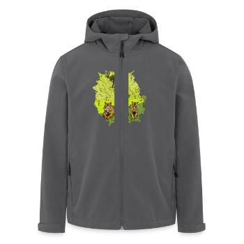 The Guardians - Men’s Recycled Softshell Jacket by Stanley/Stella - black - Front - AI Model Male 185 light (185cm)