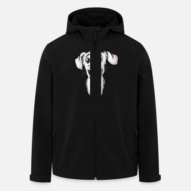 Jack Russell - Veste softshell homme en polyester recyclé Stanley/Stella - noir