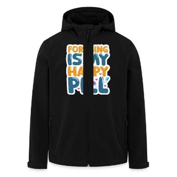 La recherche de nourriture est mon délice des amoureux de la nature - Veste softshell homme en polyester recyclé Stanley/Stella - noir - Devant - AI Model Male 185 light (185cm)