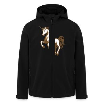 Licorne - Veste softshell homme en polyester recyclé Stanley/Stella - noir - Devant - AI Model Male 185 light (185cm)