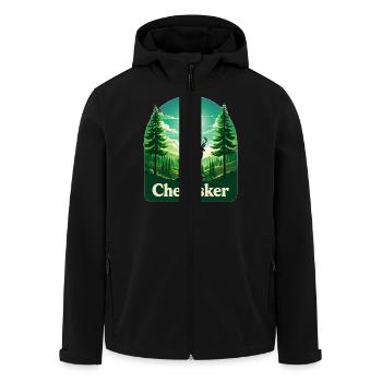 Cherusci – Pride of the Woods - Men’s Recycled Softshell Jacket by Stanley/Stella - black - Front - AI Model Male 185 light (185cm)