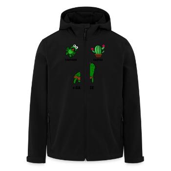 Cactoise – Fusion de tortues de cactus, doodle excentrique. - Veste softshell homme en polyester recyclé Stanley/Stella - noir - Devant - AI Model Male 185 light (185cm)