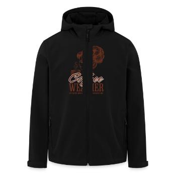 Météo du café – Retro Coffee Lady Clipart - Veste softshell homme en polyester recyclé Stanley/Stella - noir - Devant - AI Model Male 185 light (185cm)