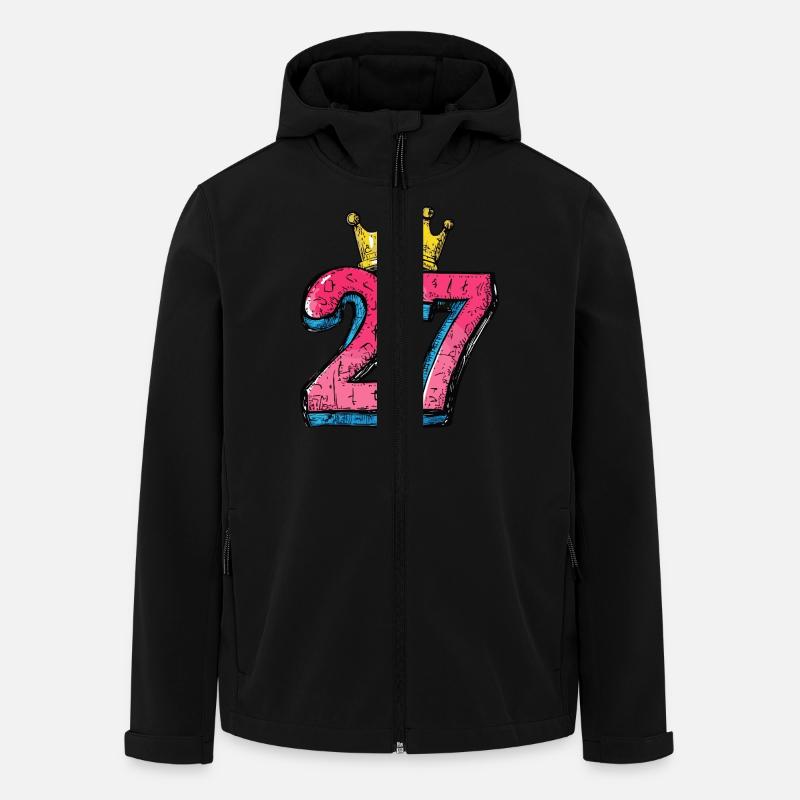 27 Zahl Krone - Recycelte Männer Softshell-Jacke von Stanley/Stella - Schwarz