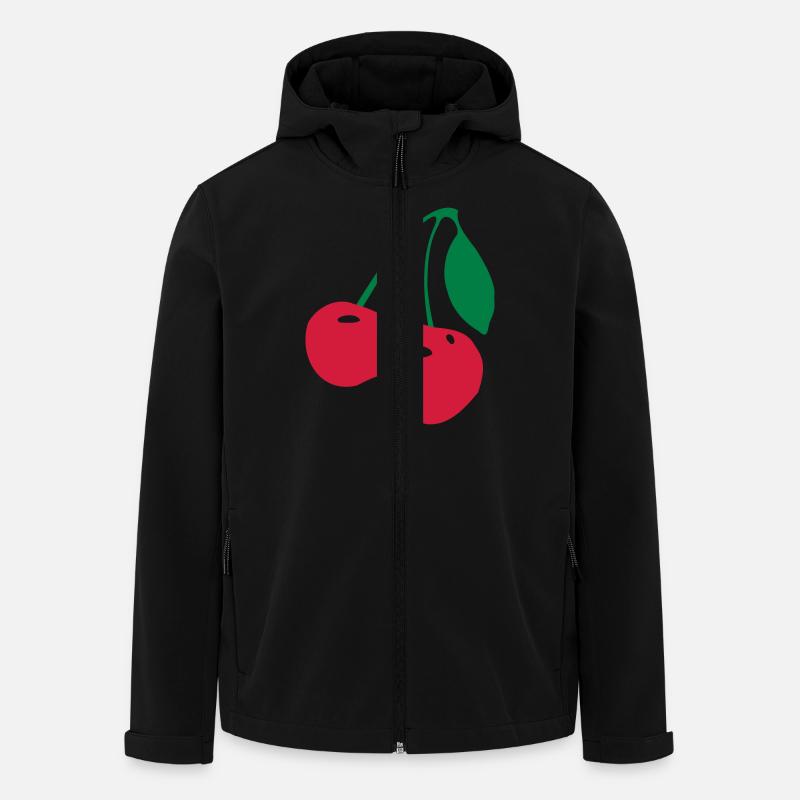 Kirschen Cherry - Recycelte Männer Softshell-Jacke von Stanley/Stella - Schwarz
