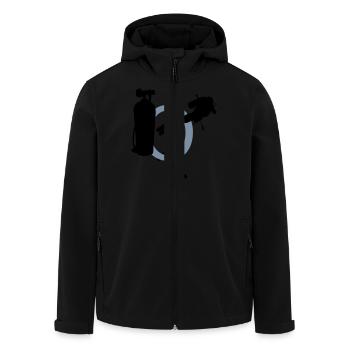 PLONGÉE V - Veste softshell homme en polyester recyclé Stanley/Stella - noir - Devant - AI Model Male 185 light (185cm)