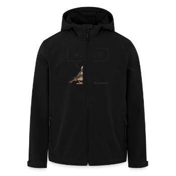 Durstiger Spatz - Recycelte Männer Softshell-Jacke von Stanley/Stella - Schwarz - Vorne - AI Model Male 185 light (185cm)