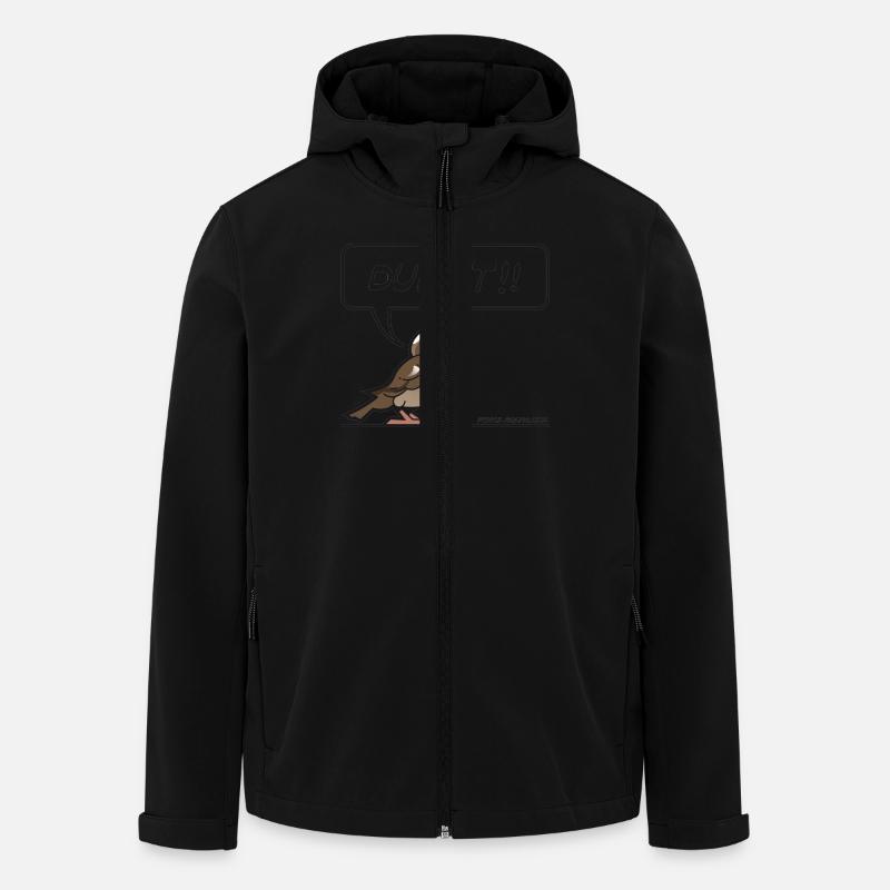 Durstiger Spatz - Recycelte Männer Softshell-Jacke von Stanley/Stella - Schwarz