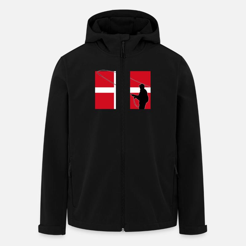 Denmark Fishing Flag - Recycelte Männer Softshell-Jacke von Stanley/Stella - Schwarz