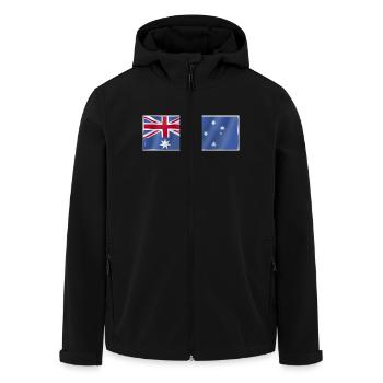 Flagge Australien - Recycelte Männer Softshell-Jacke von Stanley/Stella - Schwarz - Vorne - AI Model Male 185 light (185cm)
