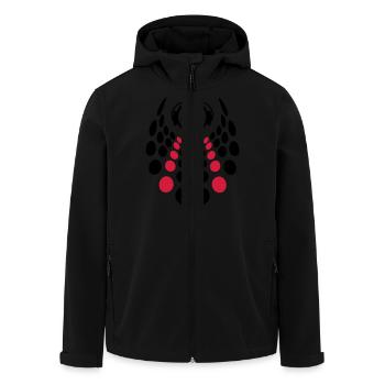 DJ - Men’s Recycled Softshell Jacket by Stanley/Stella - black - Front - AI Model Male 185 light (185cm)