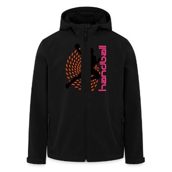 Punktspirale Handballerin - Recycelte Männer Softshell-Jacke von Stanley/Stella - Schwarz - Vorne - AI Model Male 185 light (185cm)