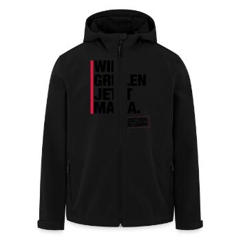 Grillen jetzt Mama. - Recycelte Männer Softshell-Jacke von Stanley/Stella - Schwarz - Vorne - AI Model Male 185 light (185cm)