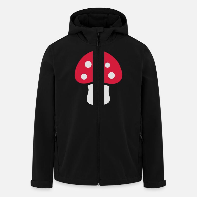 Fliegenpilz - Recycelte Männer Softshell-Jacke von Stanley/Stella - Schwarz