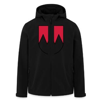 Franken - Wappen - Recycelte Männer Softshell-Jacke von Stanley/Stella - Schwarz - Vorne - AI Model Male 185 light (185cm)