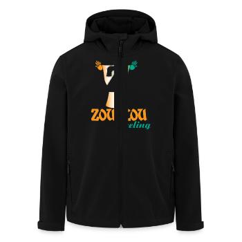 ZOUGLOU FEELING SHIRTS - Veste softshell homme en polyester recyclé Stanley/Stella - noir - Devant - AI Model Male 185 light (185cm)