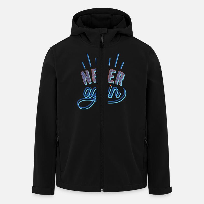 NEVER again - Men’s Recycled Softshell Jacket by Stanley/Stella - black