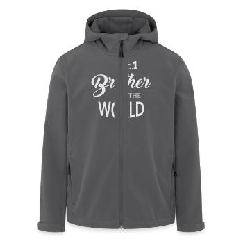 No1 Brother - Veste softshell homme en polyester recyclé Stanley/Stella - charbon - Devant - AI Model Male 185 light (185cm)