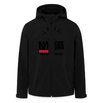 barbecue en cours - Veste softshell homme en polyester recyclé Stanley/Stella - noir - Devant - AI Model Male 185 light (185cm)