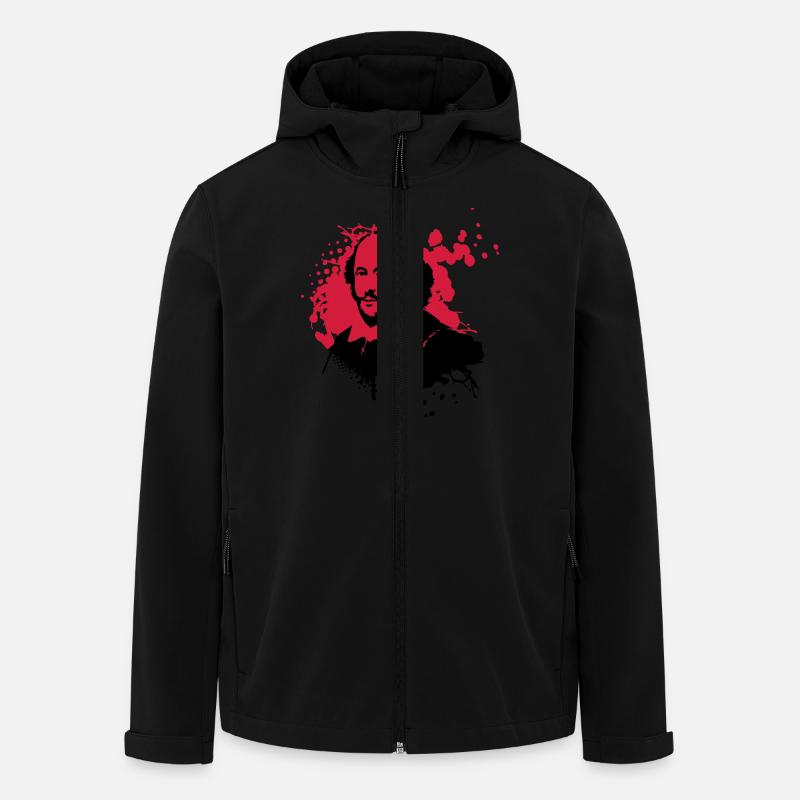 shakespeare-splat2 - Recycelte Männer Softshell-Jacke von Stanley/Stella - Schwarz