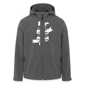 Feuerwehr Motiv Retten löschen bergen schützen - Recycelte Männer Softshell-Jacke von Stanley/Stella - Schwarz - Vorne - AI Model Male 185 light (185cm)