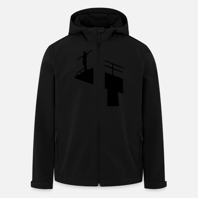 Turmspringen - Recycelte Männer Softshell-Jacke von Stanley/Stella - Schwarz