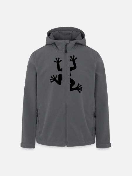 Frog / Frog Silhouette - Men’s Recycled Softshell Jacket by Stanley/Stella - black