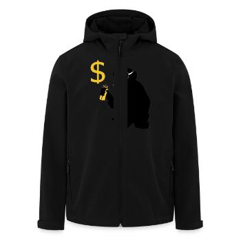 monkey sprayed dollar signs - Men’s Recycled Softshell Jacket by Stanley/Stella - black - Front - AI Model Male 185 light (185cm)