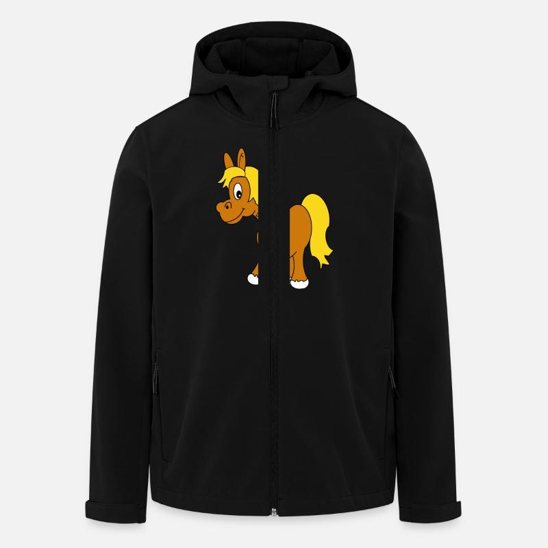 Pferd - Recycelte Männer Softshell-Jacke von Stanley/Stella - Schwarz
