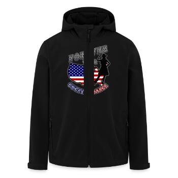 forever usa country dance - Veste softshell homme en polyester recyclé Stanley/Stella - noir - Devant - AI Model Male 185 light (185cm)