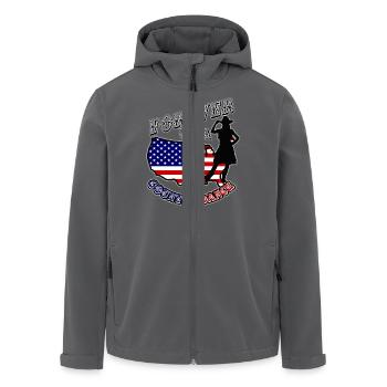 forever usa country dance - Veste softshell homme en polyester recyclé Stanley/Stella - charbon - Devant - AI Model Male 185 light (185cm)