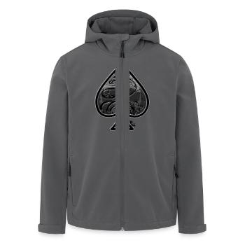 Ace of Spades by dk - Men’s Recycled Softshell Jacket by Stanley/Stella - black - Front - AI Model Male 185 light (185cm)