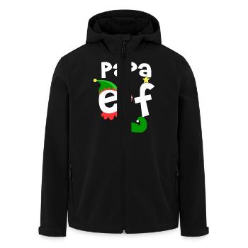 papa elf - Men’s Recycled Softshell Jacket by Stanley/Stella - black - Front - AI Model Male 185 light (185cm)