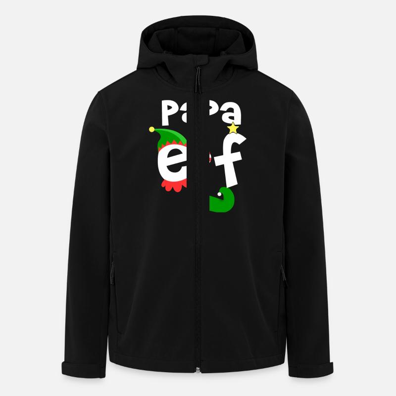 papa elf - Recycelte Männer Softshell-Jacke von Stanley/Stella - Schwarz