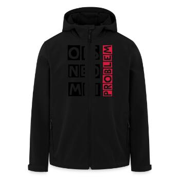 ois ned mei problem - Recycelte Männer Softshell-Jacke von Stanley/Stella - Schwarz - Vorne - AI Model Male 185 light (185cm)