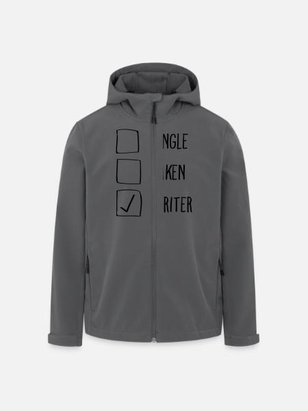 Single, Taken, Writer - Recycelte Männer Softshell-Jacke von Stanley/Stella - Schwarz