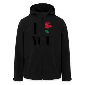 I Love You - Rose - Recycelte Männer Softshell-Jacke von Stanley/Stella - Schwarz - Vorne - AI Model Male 185 light (185cm)