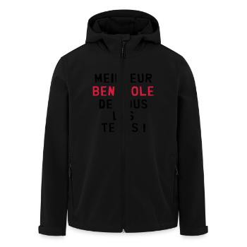 Bénévolat / Bénévole / Solidaire / Humanitaire - Veste softshell homme en polyester recyclé Stanley/Stella - noir - Devant - AI Model Male 185 light (185cm)