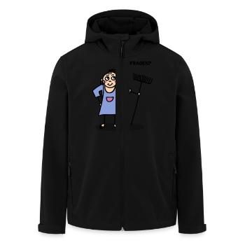 Noch Fragen - Recycelte Männer Softshell-Jacke von Stanley/Stella - Schwarz - Vorne - AI Model Male 185 light (185cm)