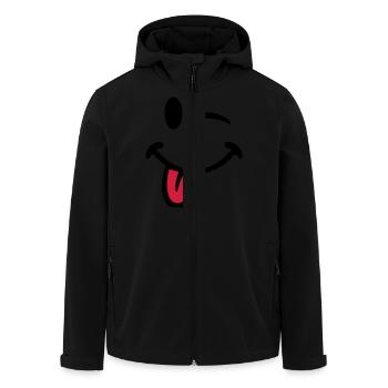 Smiley-Sprache zieht 7012 - Recycelte Männer Softshell-Jacke von Stanley/Stella - Schwarz - Vorne - AI Model Male 185 light (185cm)