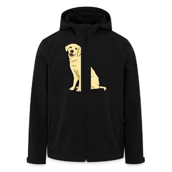 Golden Labrador Dogs & Puppys - Men’s Recycled Softshell Jacket by Stanley/Stella - black - Front - AI Model Male 185 light (185cm)