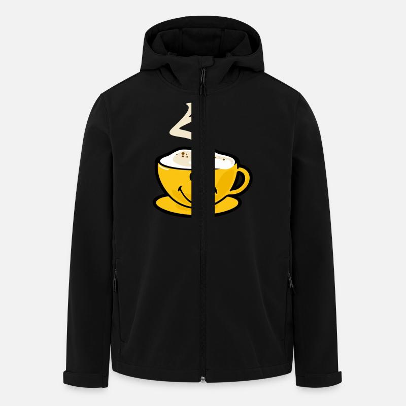 Smiley Capuccino - Recycelte Männer Softshell-Jacke von Stanley/Stella - Schwarz