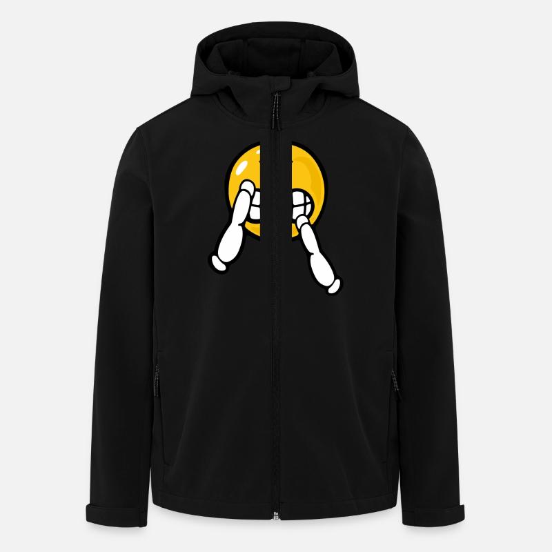 Smiley Kung Fu - Recycelte Männer Softshell-Jacke von Stanley/Stella - Schwarz